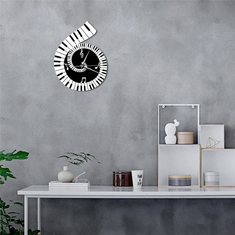 Casual Wall Clock - Musical Notes Treble Clef Design