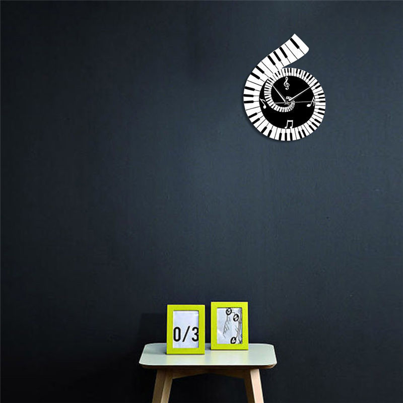 Casual Wall Clock - Musical Notes Treble Clef Design