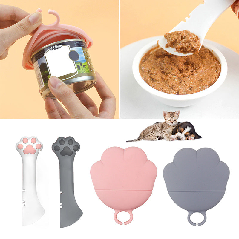 2-in-1 Pet Food Spoon and Can Lid – Perfect for Wet Pet Food