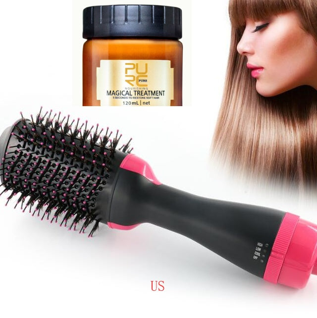 💞 All-in-One Electric Hair Dryer Comb – Straighten & Curl