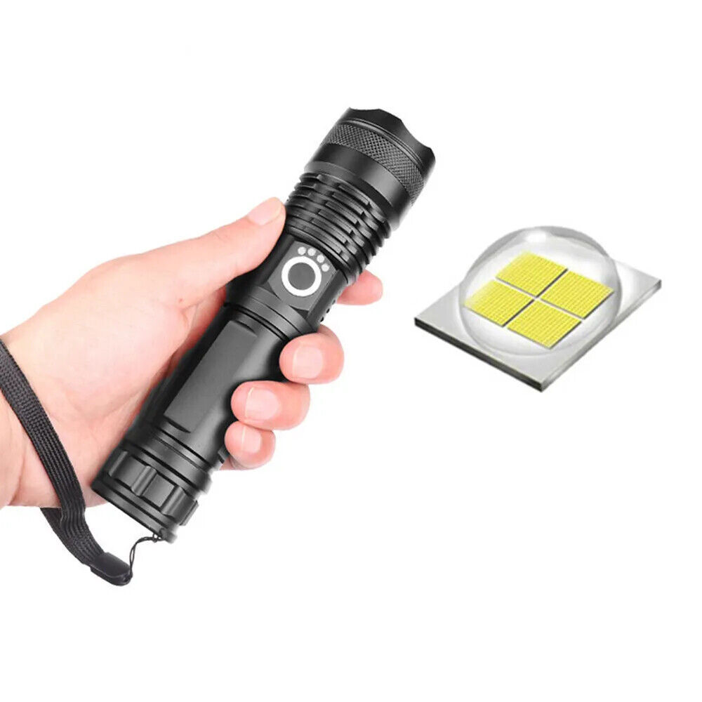 High-Performance LED Flashlight – Rechargeable & Waterproof