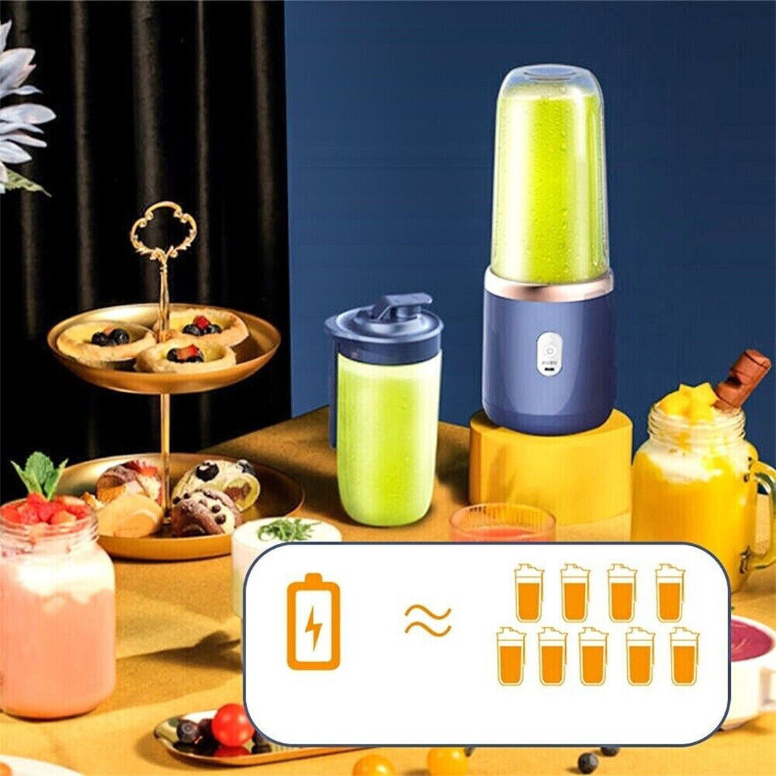 300ML Cordless Portable Blender – Rechargeable & Eco-Friendly Juicer