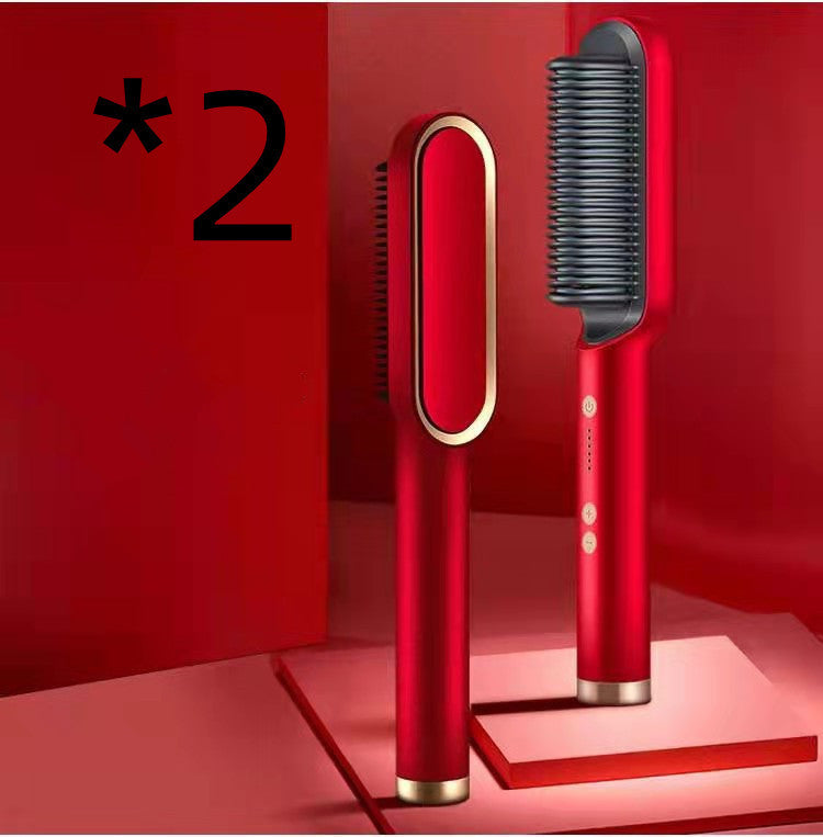 💇🏻‍♀️ 2-in-1 Hair Straightener & Curling Hot Comb