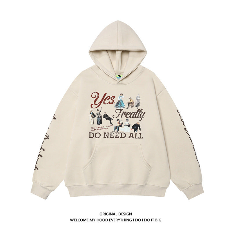 Boys' Cotton Hoodie with Letter Print