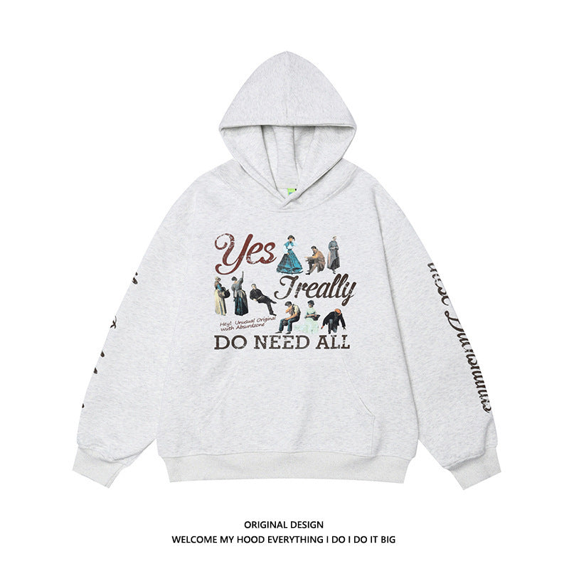 Boys' Cotton Hoodie with Letter Print