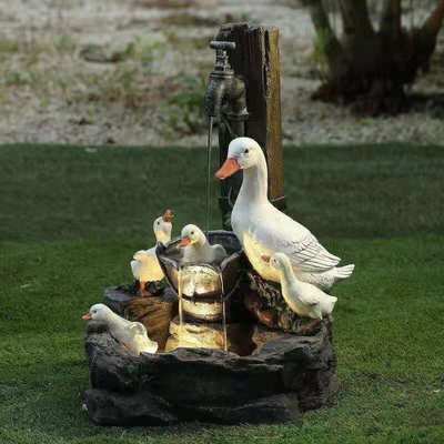 🦆 Resin Crafts With Lights Garden Decoration Statue